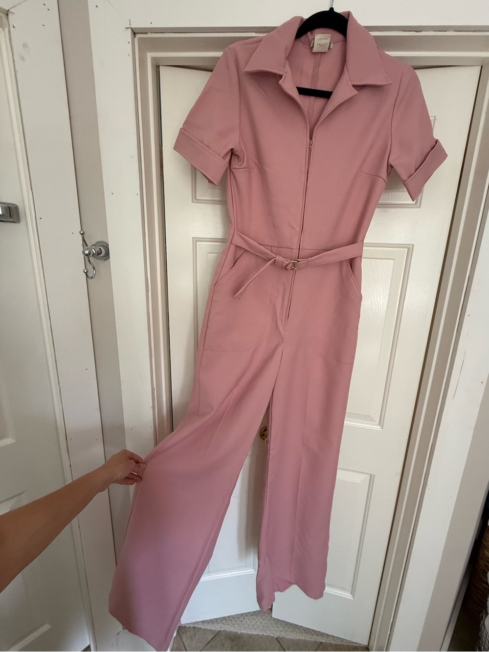 Vintage pink utility jumpsuit